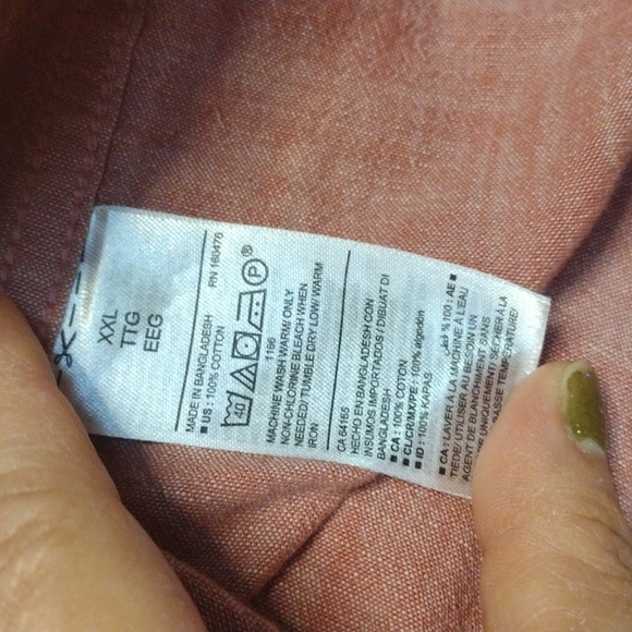 Old Navy Shirt Relaxed Fit Linen Red Size XXL - Picture 4 of 5